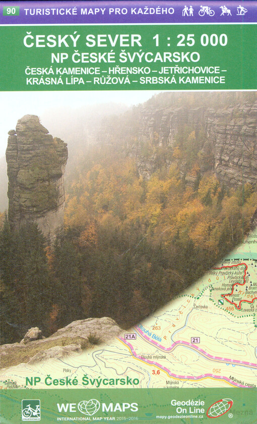 Český sever 1 : 25 000; NP České Švýcarsko, Šluknovský výběžek