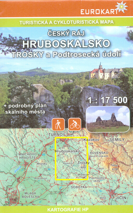 Hruboskalsko a Podtrosecká údolíturistická a cykloturistická mapa 1:17 500