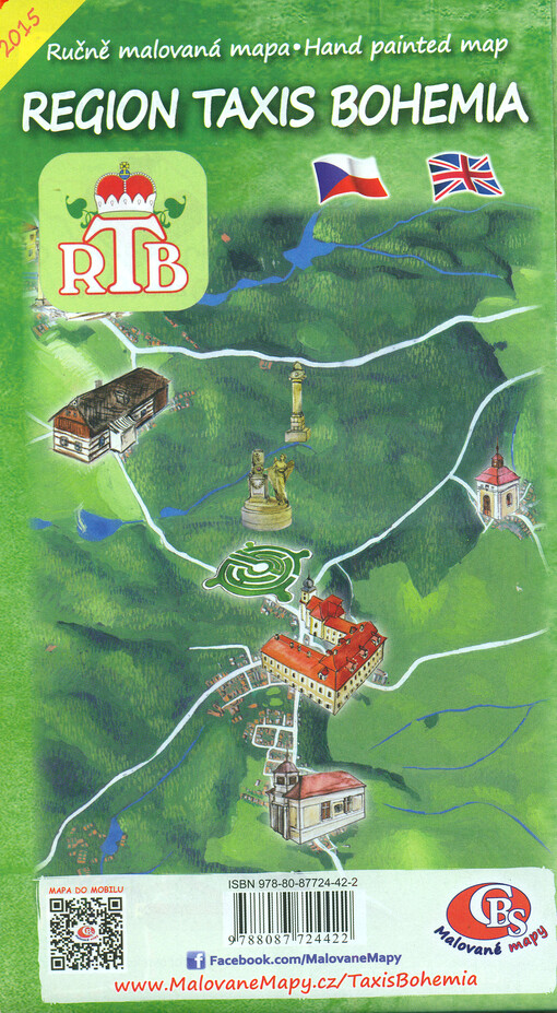 Ručně malovaná mapa Region Taxis Bohemia