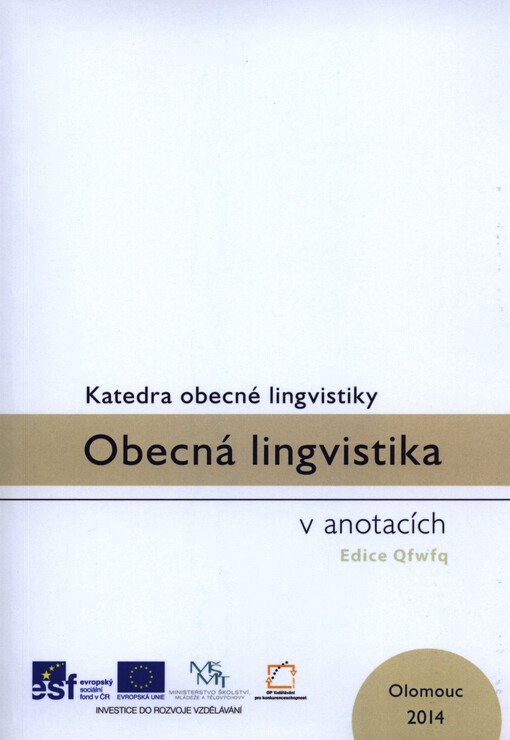 Obecná lingvistika v anotacích