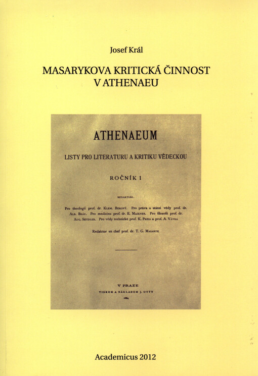 Masarykova kritická činnost v Athenaeu