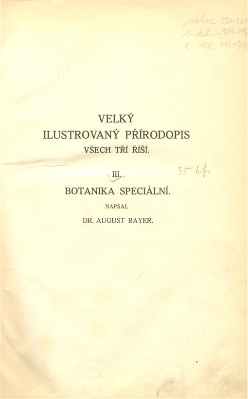 Velký ilustrovaný přírodopis všech tří říší.III.,Botanika speciální