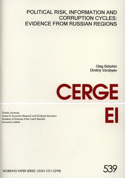 Political risk, information and corruption cycles: evidence from Russian regions