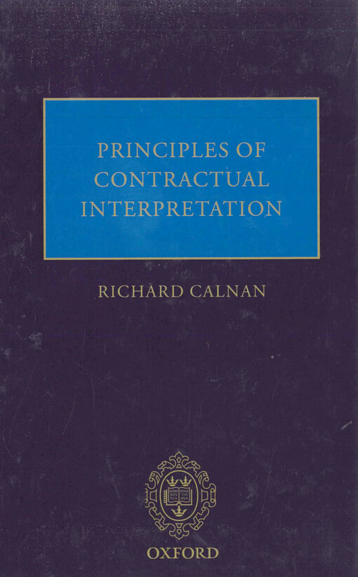  Principles of contractual interpretation  