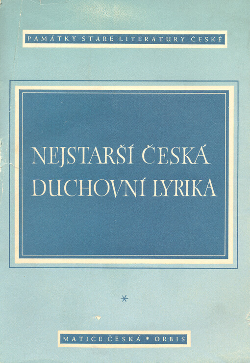 Nejstarší česká duchovní lyrika