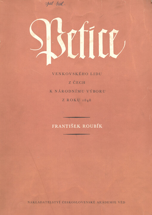 Petice venkovského lidu z Čech k Národnímu výboru z roku 1848