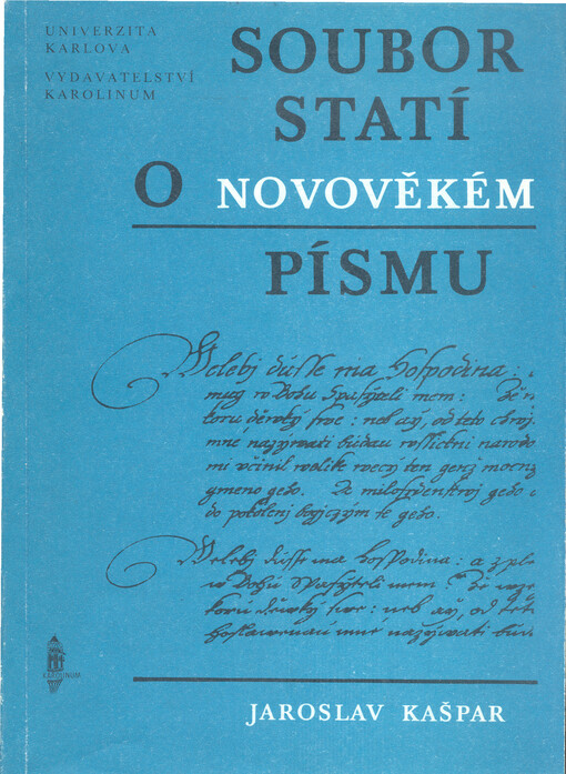 Soubor statí o novověkém písmu