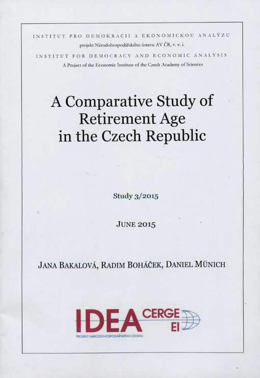 A comparative study of retirement age in the Czech Republic