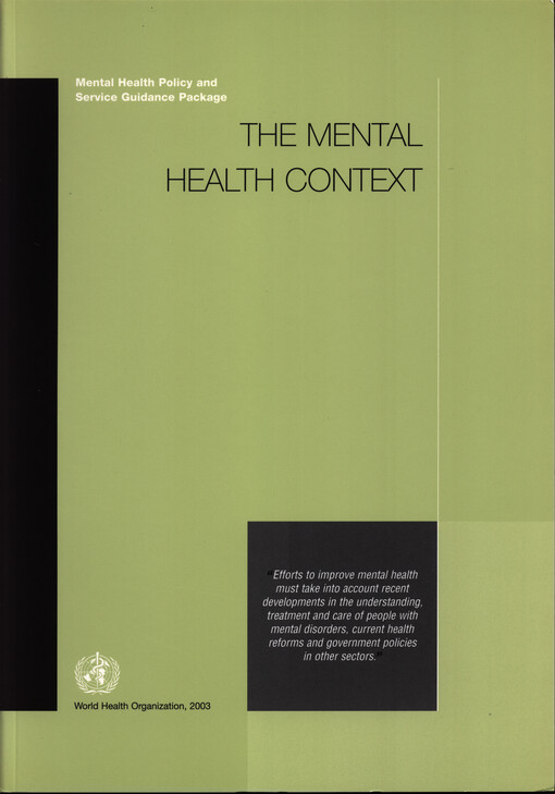 The mental health context