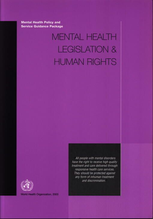 Mental health legislation & human rights