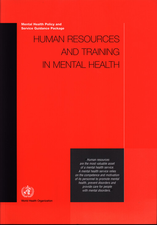 Human resources and training in mental health