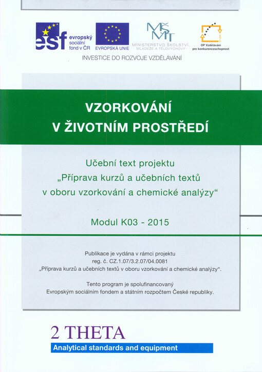 Vzorkování v životním prostředí : učební text projektu 