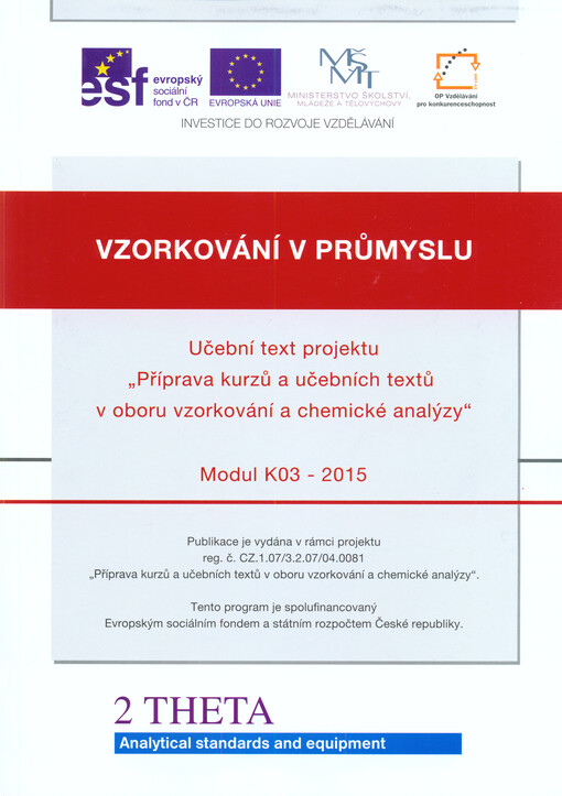 Vzorkování v průmyslu : učební text projektu 