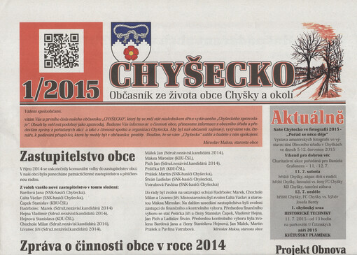 Chyšecko : občasník ze života obce Chyšky a okolí