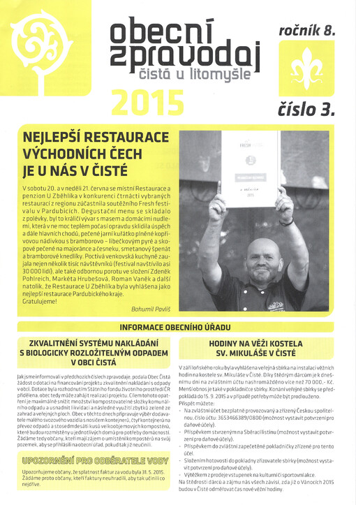 Obecní zpravodaj Čistá u Litomyšle