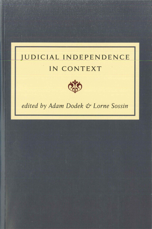  Judicial independence in context  