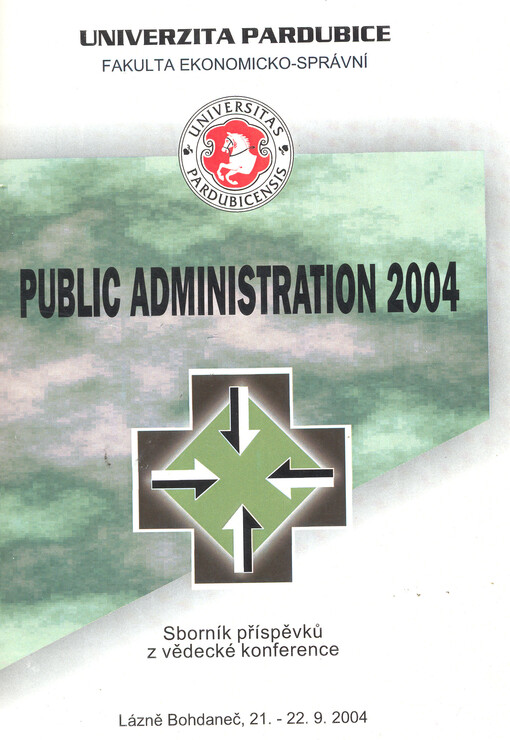 Sborník příspěvků z vědecké konference Public administration 2004