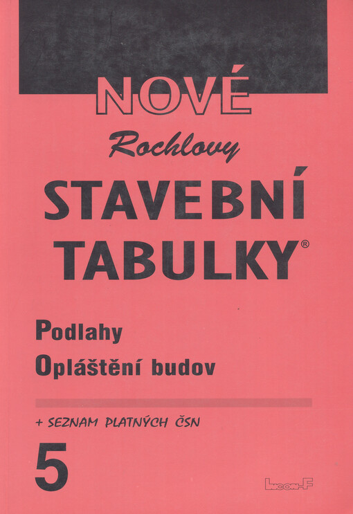 Nové stavební tabulky, sv. 5