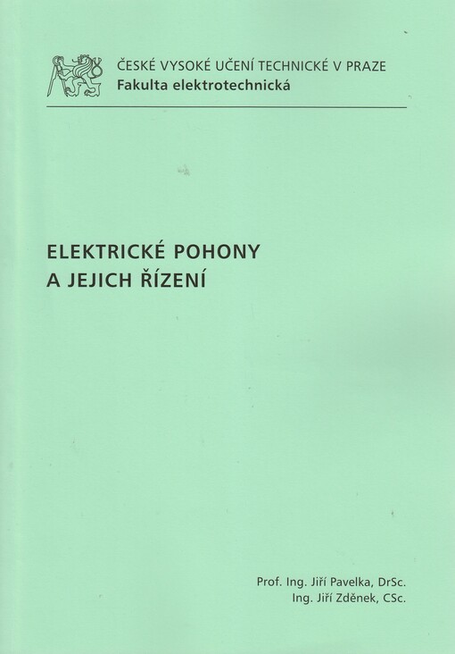 Elektrické pohony a jejich řízení