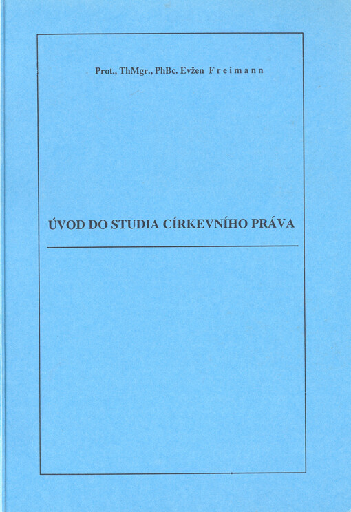 Úvod do studia církevního práva