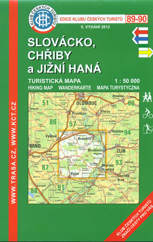 Slovácko, Chřiby a jižní Hanáturistická mapa 1:50 000