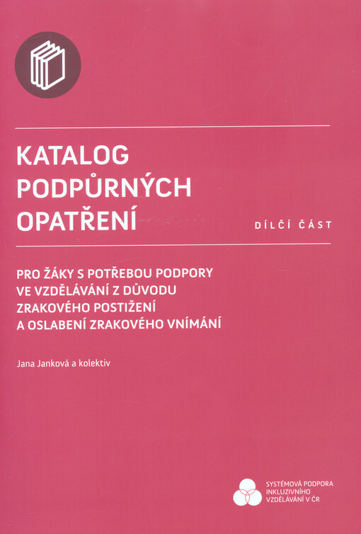 Katalog podpůrných opatření, dílčí část, Pro žáky s potřebou podpory ve vzdělávání z důvodu zrakového postižení a oslabení zrakového vnímání