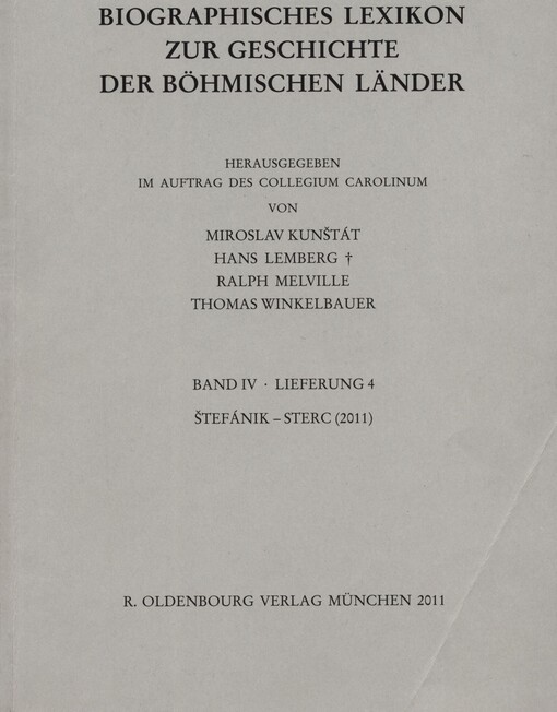 Biographisches Lexikon zur Geschichte der böhmischen Länder.