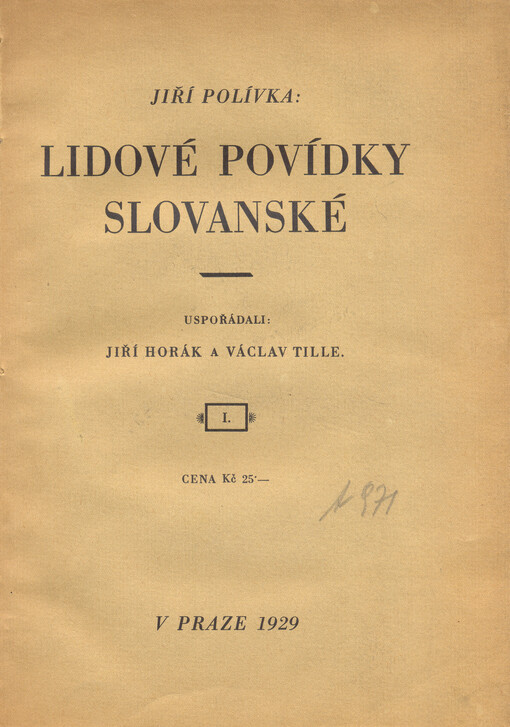 Lidové povídky slovanské :vybrané rozpravy