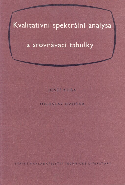 Kvalitativní spektrální analysa a srovnávací tabulky