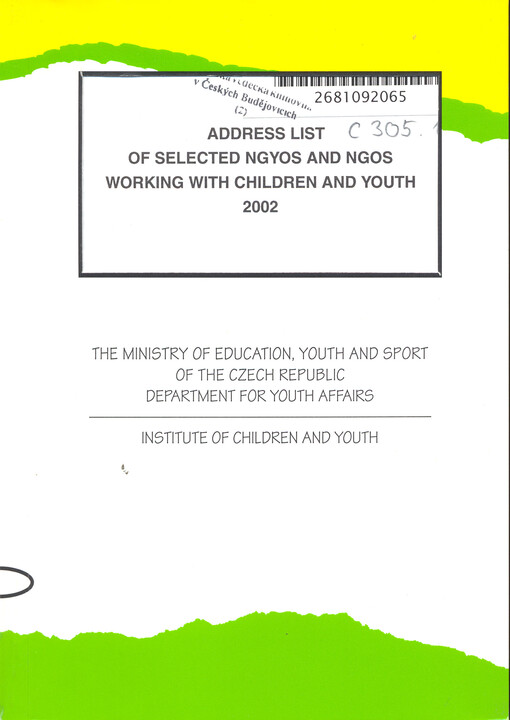 Address list of selected ngyos and ngos working with children and youth 2002