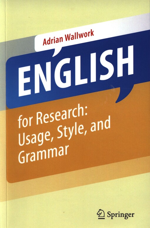 English for research: usage, style, and grammar