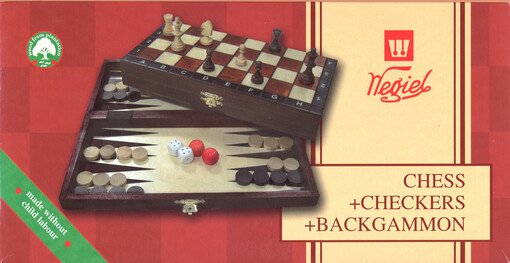 Chess + Checkers + Backgammon = Ajedres + Damas + Backgammon = Schach + Dame + Backgammon = Szachy + Warcaby + Backgammon