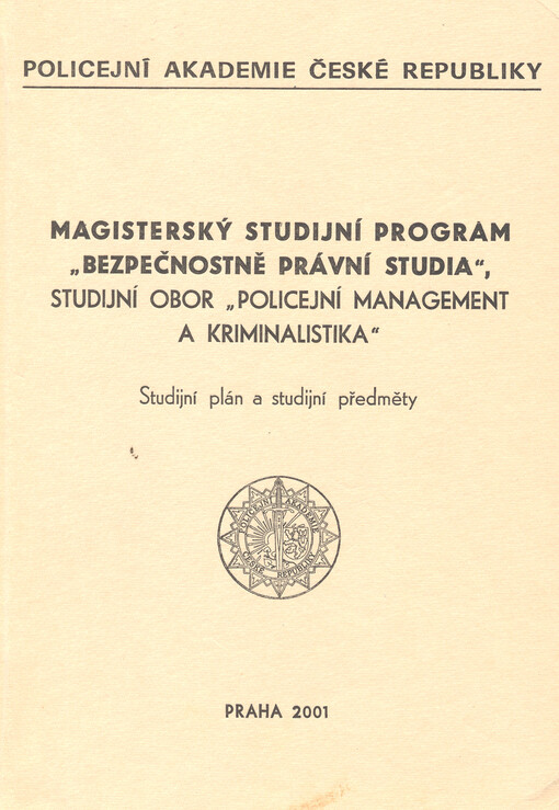 Magisterský studijní program 