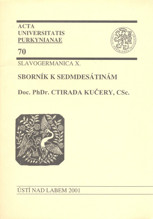 Sborník k sedmdesátinám Doc. Ctirada Kučery, CSc