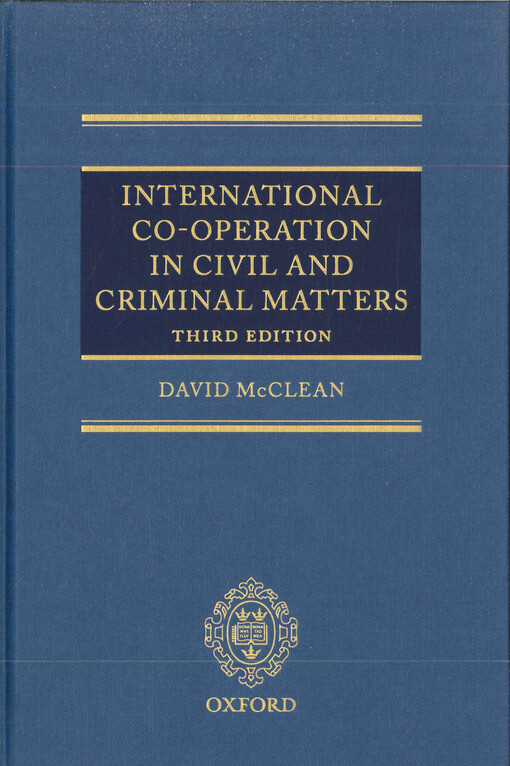  International co-operation in civil and criminal matters  