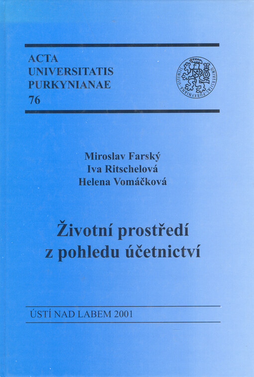 Životní prostředí z pohledu účetnictví