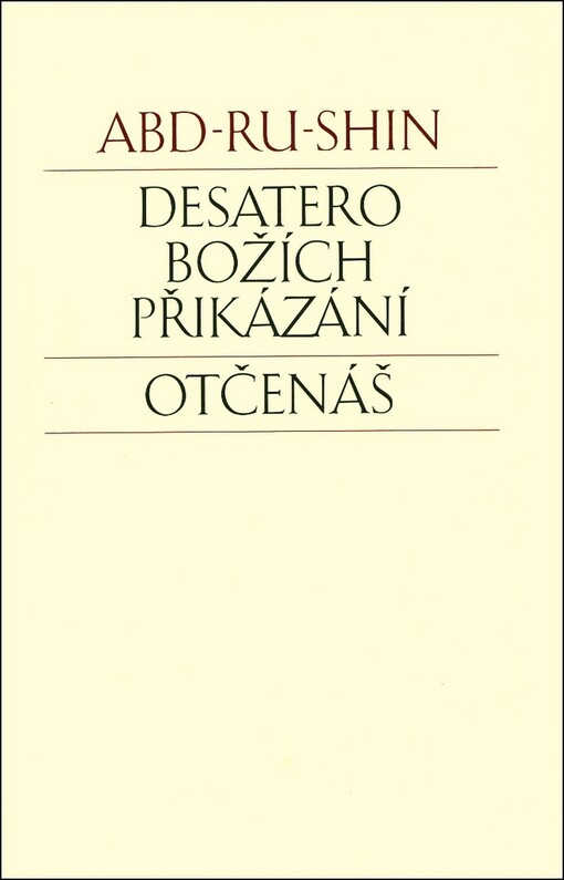 Desatero Božích přikázání ;Otčenáš