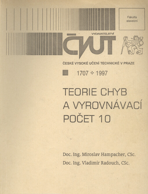 
  Teorie chyb a vyrovnávací počet 10
  