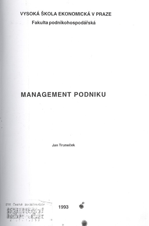 Management podniku