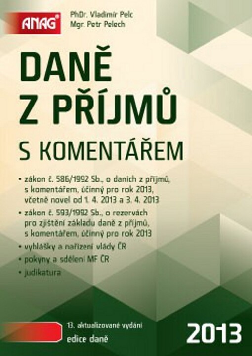 Daně z příjmů :s komentářem 2013