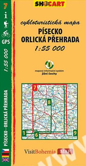 Písecko, Orlická přehrada cykloturistická mapa 1:55 000