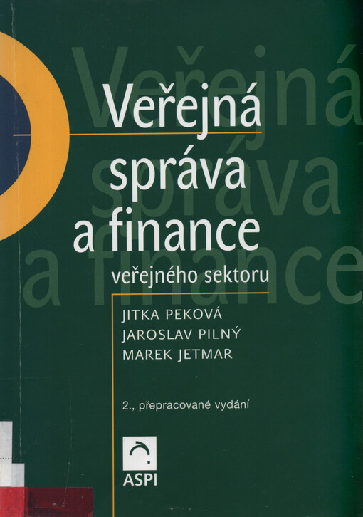 Veřejná správa a finance veřejného sektoru