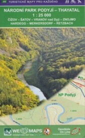 Národní park Podyjí - Thayatal 1 : 25 000; Čížov - Šatov - Vranov nad Dyjí - Znojmo - Hardegg - Merkersdorf - Retzbach