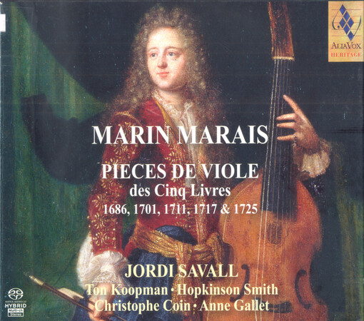 Pièces de viole des cinq livres : 1686, 1701, 1711, 1717 & 1725