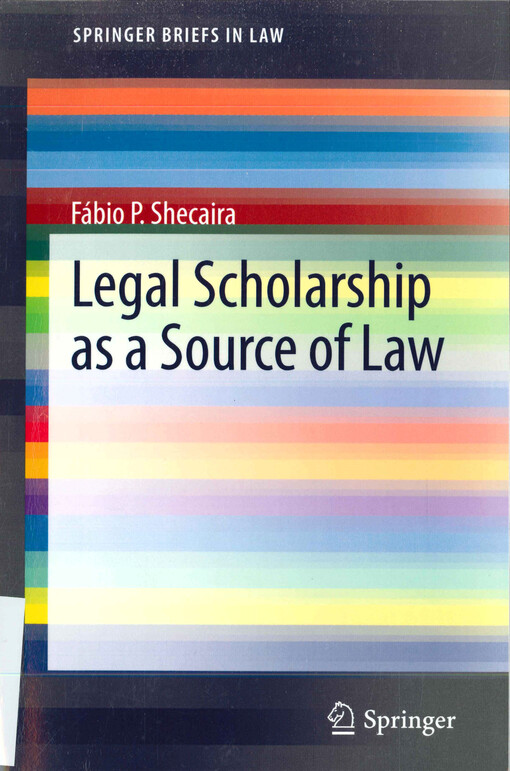 Legal scholarship as a source of law 