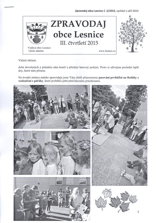 Zpravodaj obce Lesnice