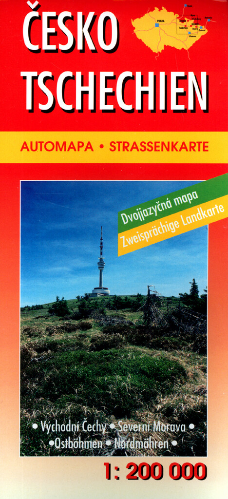 Česko automapa : Východní Čechy, Severní Morava = Tschechien : Strassenkarte : Ostböhmen, Nordmähren