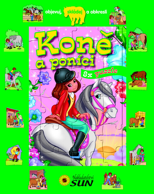 Koně a poníci :8x puzzle