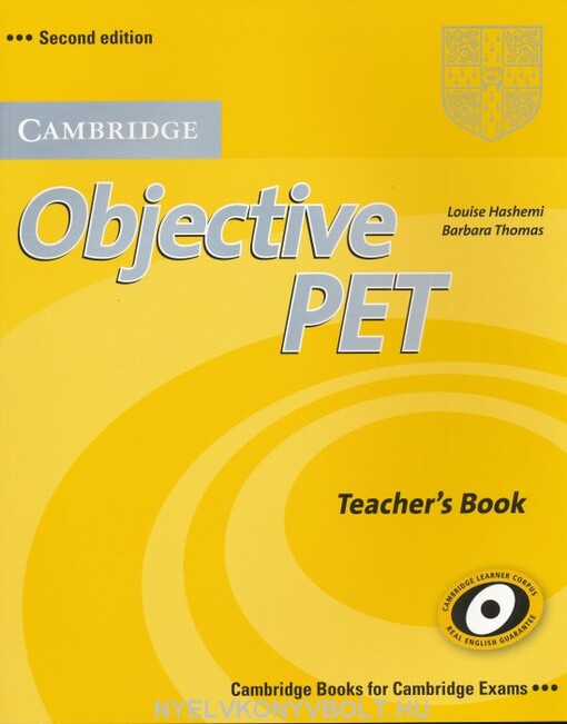 Cambridge objective PET, teacher’s book