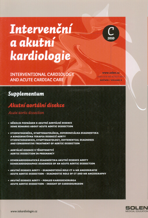 Akutní aortální disekce =Acute aortic dissection